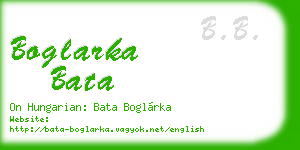 boglarka bata business card